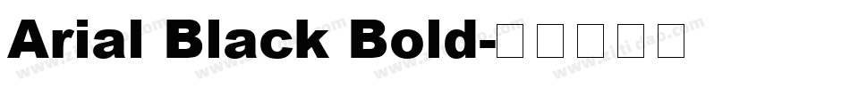 Arial Black Bold字体转换